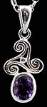 Amethyst Pendant in Triskele design