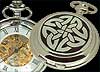 Skeleton Pocket Watch in Celtic Trinity Knot design