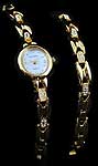 Ladies Gold Plated Matching Bracelet and Watch