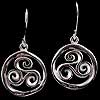 Chunky Round Earrings in Triskele design