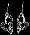 Knot + Paua Shell Drop Earrings in Sea Gems Celtic Heart design