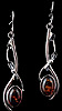 Amber Twist Nouveau Earring in Amber design
