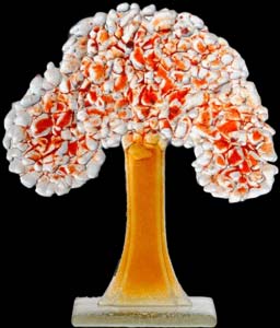Fused Glass Autumn Tree