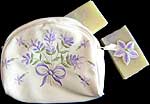 Cosmetic bag and soap in English Lavender design