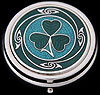 Large Pill Box in Shamrock Design