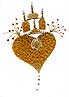 Hand drawn greetings card in Scottish Thistle design