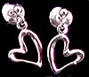 Drop Earrings in Simple Heart design