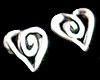 Stud Earrings in Spiral Heart design