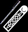 Pen and bookmark set in Sea Gems Interlacing Knot design