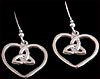 Trinity Knot Earrings in St Justin Trinity Heart design