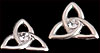 Crystal Earrings in Celtic Trinity Knot design