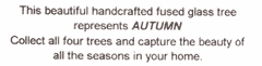 Label for Fused Glass Autumn Tree
