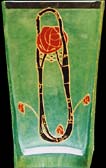 Vase in Mackintosh Rose design