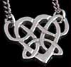Loop Pendant in St Justin Celtic Heart design