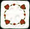 Pair of Coasters in Mackintosh Rose design