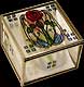 Mirror jewellery box in Rose and Leaves design