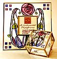 Square Photoframe in Rose and Leaves design