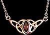 Gemstone Necklace in Celtic Trinity Knot design