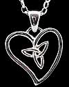 Heart Pendant in Sea Gems Trinity Heart design