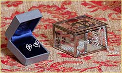 Jewellery box and Trinity Heart jewellery