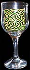 Pair of Wine Glasses in Glamis Knot design