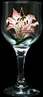 Pair of Wine Glasses in Lily Nouveau design