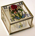 Mirror Box in Rose and Leaves design