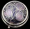 Purple Pill Box in Rennie Mackintosh Swirls design
