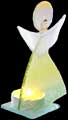 Green Fused Glass Friendship Guardian Angel Tealight