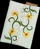 Pocket Tissue Cover and Pill Box Purse in Daffodils design