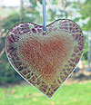 Lavender/Purple Friendship Fused Heart