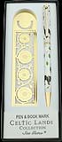 Cat and Medieval Rose Bookmark and Pen Set