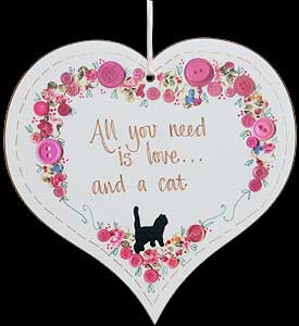 "All you need..." Hanging Heart Plaque
