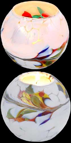 White Friendship Mini Globe Tea Light