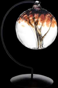 New Beginnings Tree of Life Glass Friendship Ball and Stand