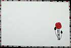 Red Place Mat in Mackintosh Rose and Lattice Design