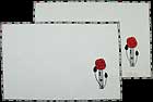Pair of Place Mats in Mackintosh Rose and Lattice design