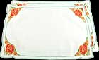 Pair of Place Mats in Mackintosh Rose design