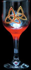 Pair of Wine Glasses in Celtic Trinity Knot design